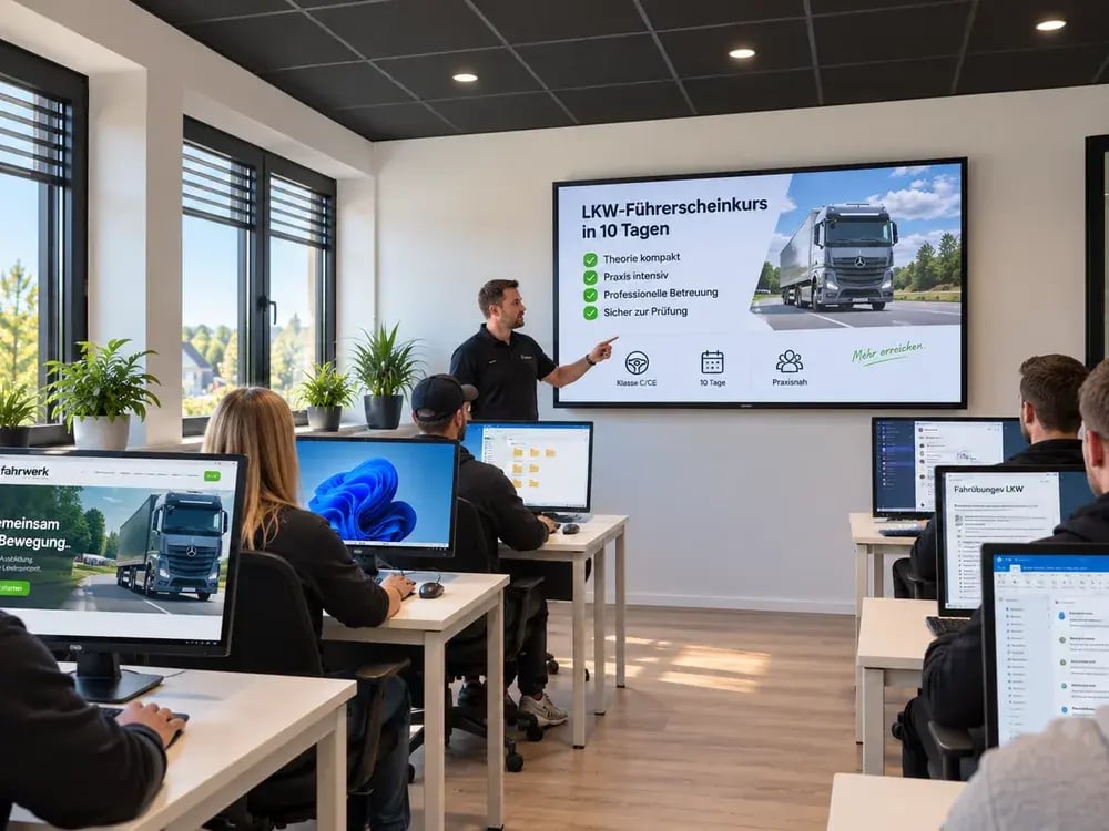 Theorieunterricht zum Lkw-Führerschein im Intensivkurs