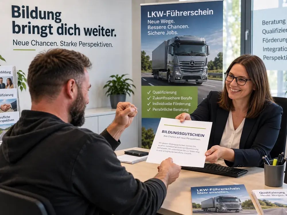 Beratungsgespräch zur geförderten Weiterbildung mit Bildungsgutschein